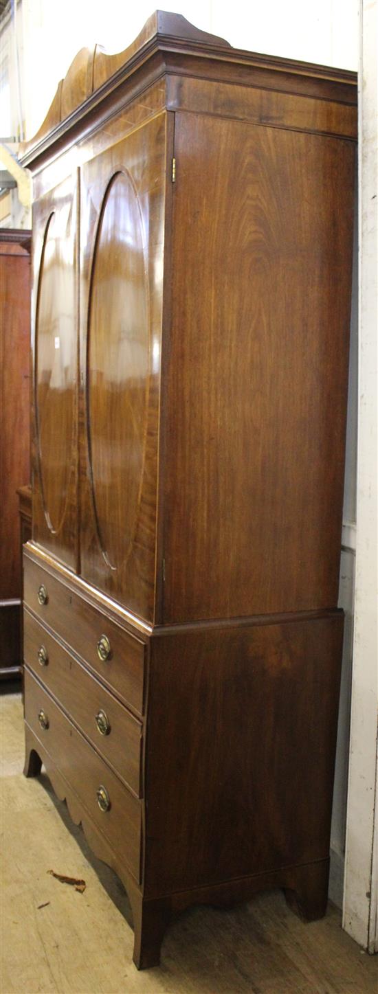 Mahogany linen press